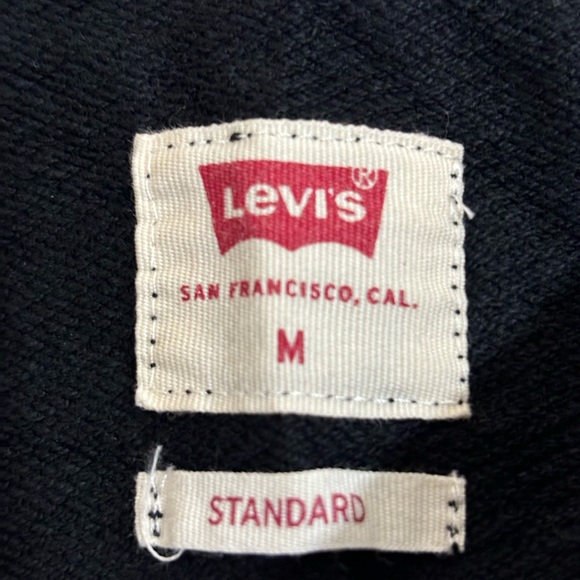 Levis Mens Black Camo Pullover Crew Neck Sweater - Size Medium - Picture 7 of 7